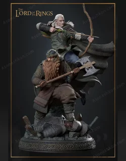 Lord Of The Rings - مدل سه بعدی گیملی و لگولاس