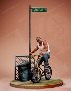 مدل سه بعدی CJ از بازی GTA San Andreas